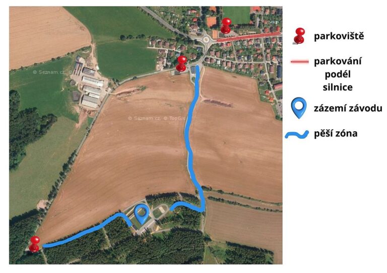 Parkoviště - volnočasový areál Hraběnka